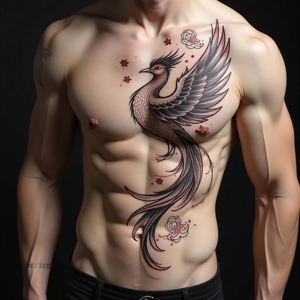 Tattoo fénix estilo japonés